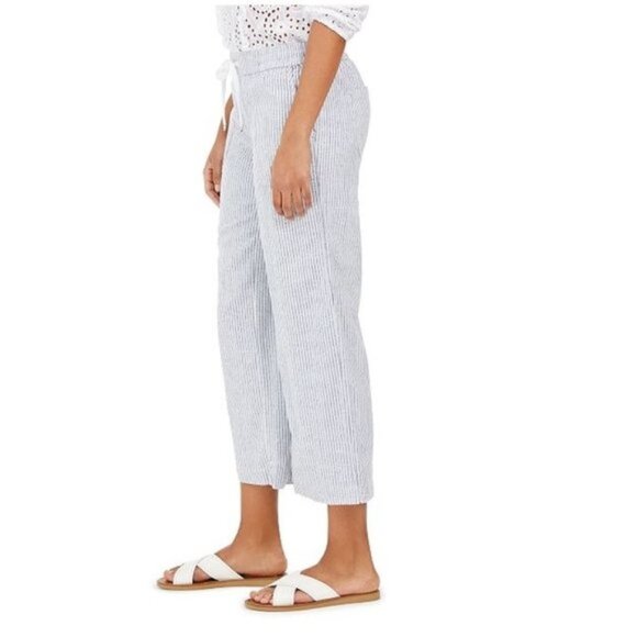 Style & Co Striped Linen Cropped Pants - Picture 2 of 10